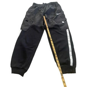 Nike Men's Black Ribbed Cuffs Cargo Pockets Drawstring ODP Pants Size Large